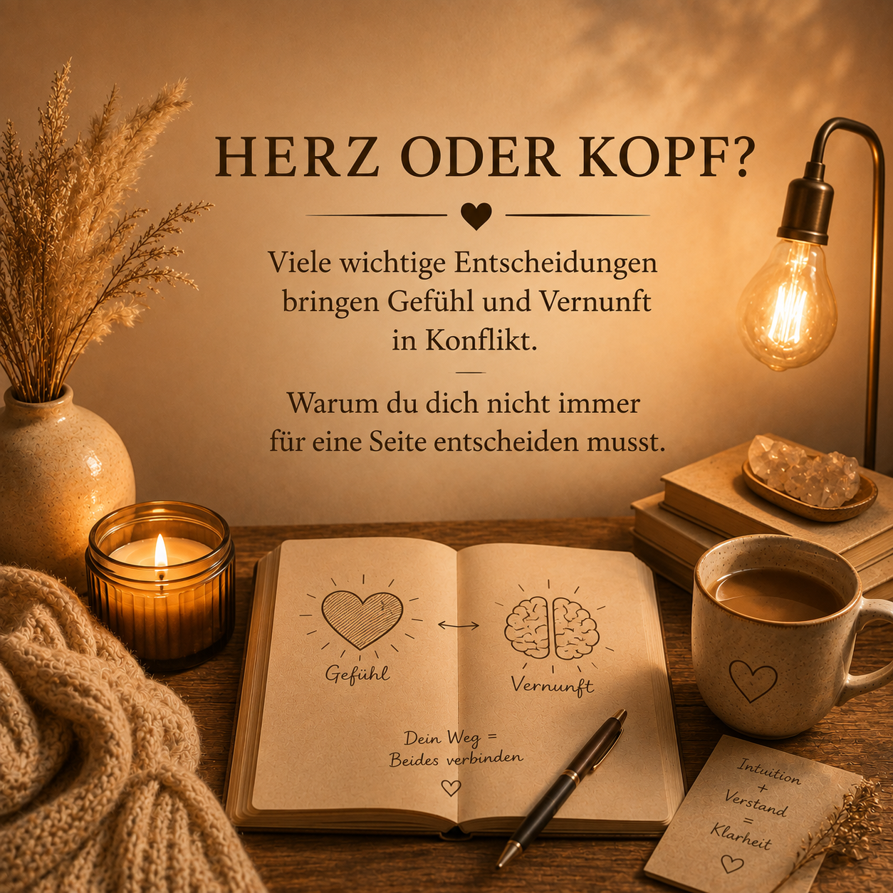 Herz oder Kopf – wann sollte ich auf meine Intuition hören?